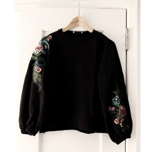 Zara Embroided Sweatshirt